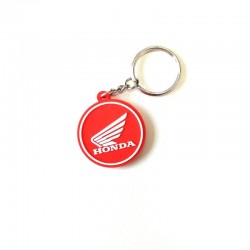 Round Rubber Honda Keychain