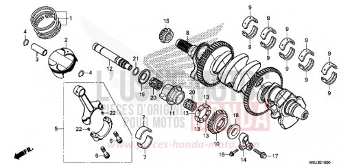 CRANKSHAFT/PISTON CB1000RAK de 2019