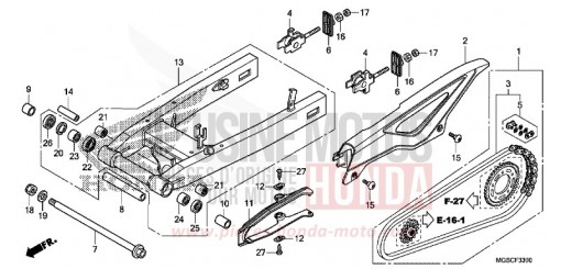 SWINGARM NC700DD de 2013