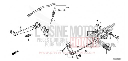 PEDAL NC700SD de 2013