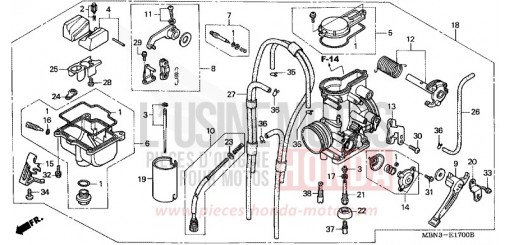 CARBURETOR XR650R2 de 2002