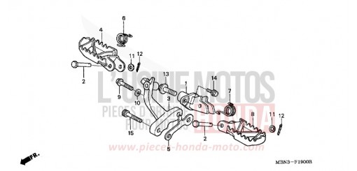 PEDALE XR650RY di 2000