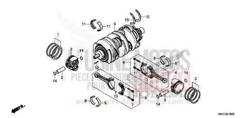 CRANKSHAFT/PISTON GL1800BDL de 2020