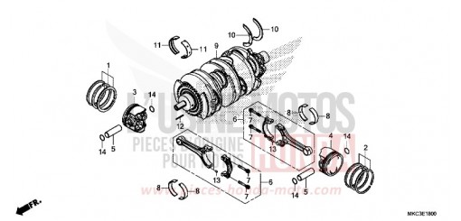 CRANKSHAFT/PISTON GL1800DAJ de 2018