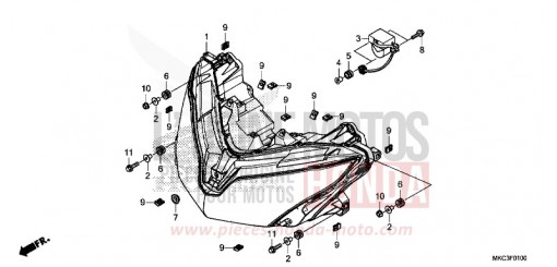 HEADLIGHT GL1800DAJ de 2018