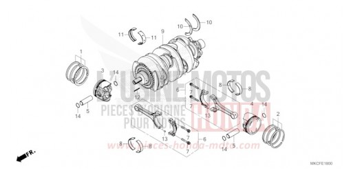 CRANKSHAFT/PISTON GL1800DAN de 2022