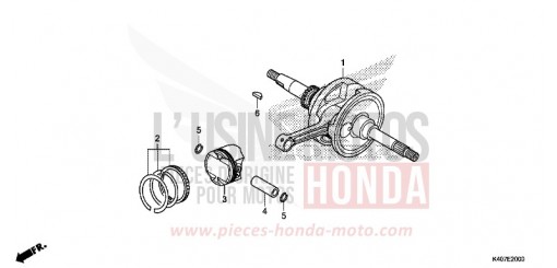 CRANKSHAFT/PISTON NSS125ADK de 2019