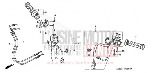 SWITCH/CABLE CBR1000RR4 de 2004