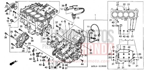 CRANKCASE CBR1000RR4 de 2004