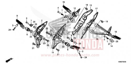 PEDANA CBF125NAJ di 2018