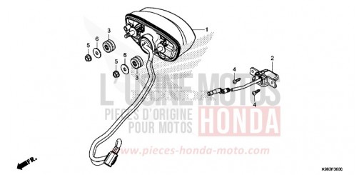 TAILLIGHT CBF125NAJ de 2018