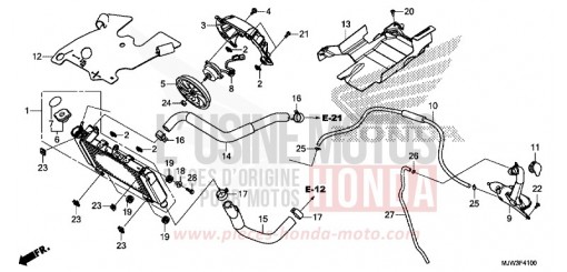 RADIATORE CB500XAG di 2016