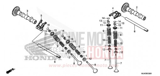 CAMSHAFT/VALVE CB500XAG de 2016