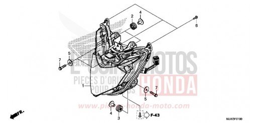 HEADLIGHT CB500XAG de 2016