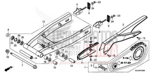 SWINGARM CB500XAH de 2017