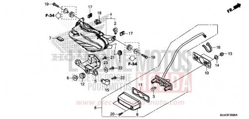 TAILLIGHT CB500XAH de 2017