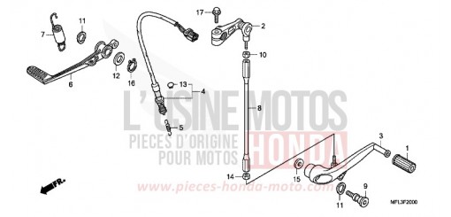 PEDAL CBR1000RR9 de 2009