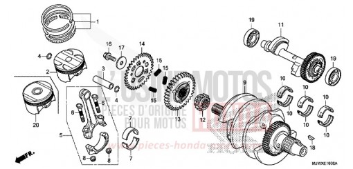 CRANKSHAFT/PISTON CB500XAJ de 2018