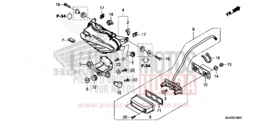 TAILLIGHT CB500XAJ de 2018