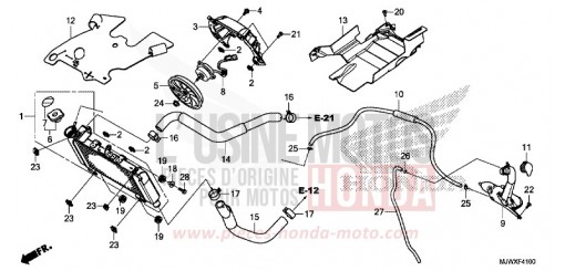 RADIATORE CB500XAJ di 2018