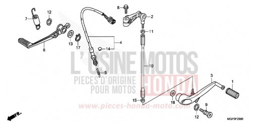 PEDAL CBR1000RRC de 2012