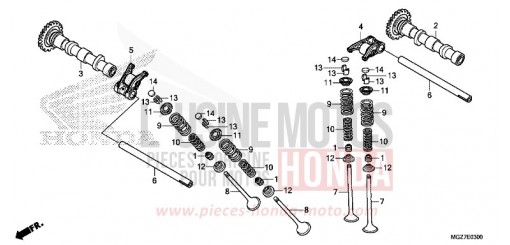 CAMSHAFT/VALVE CB500XAE de 2014