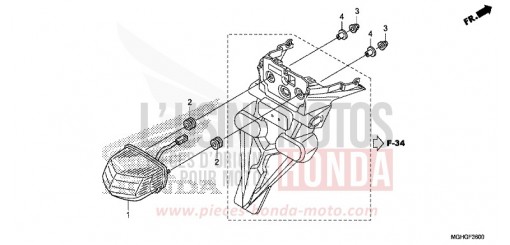TAILLIGHT VFR1200XDG de 2016