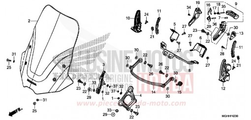WINDSCREEN VFR1200XDH de 2017