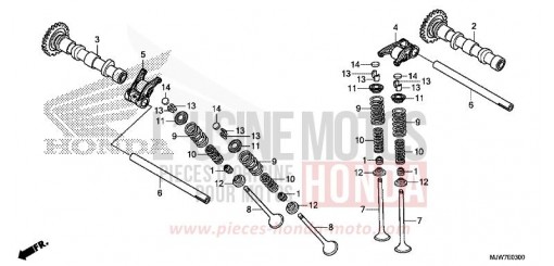 CAMSHAFT/VALVE CB500FAG de 2016