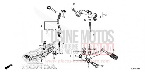 PEDAL CB500FAG de 2016