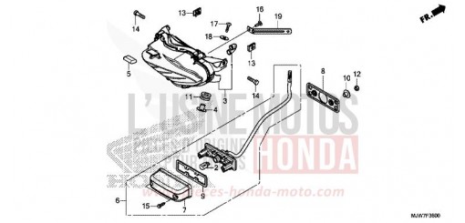 TAILLIGHT CB500FAJ de 2018