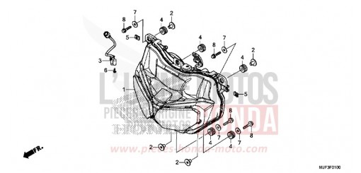 HEADLIGHT CRF1000AH de 2017