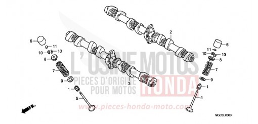 CAMSHAFT/VALVE CB1100AD de 2013