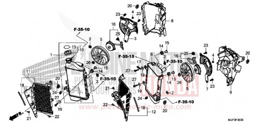 RADIATOR CRF1000AH de 2017