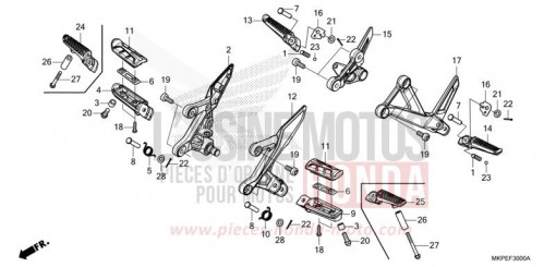 PEDANA CB500FAM di 2021