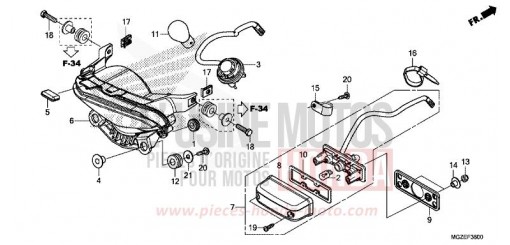 TAILLIGHT CB500FF de 2015