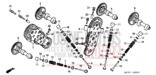 CAMSHAFT/VALVE VTR1000SP1 de 2001