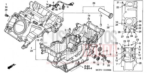 CRANKCASE VTR1000SP3 de 2003