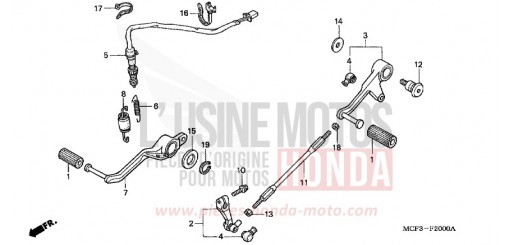 PEDAL VTR1000SP4 de 2004