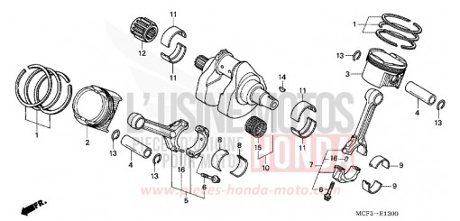 CRANKSHAFT/PISTON VTR1000SP6 de 2006