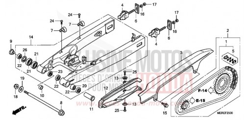 SWINGARM CBF600NA9 de 2009