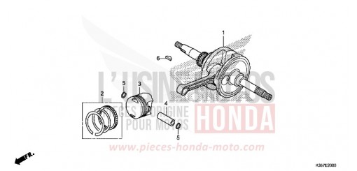 CRANKSHAFT/PISTON WW125EX2F de 2015