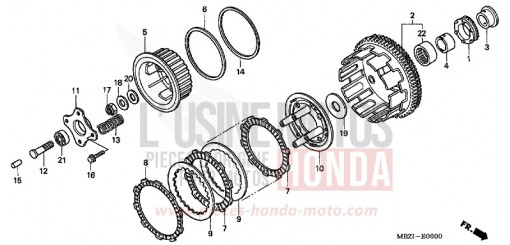 CLUTCH CBF600NA5 de 2005