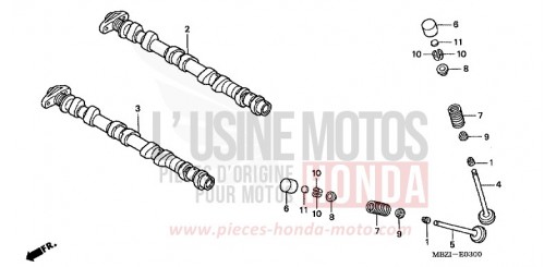CAMSHAFT/VALVE CBF600NA5 de 2005