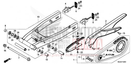 SWINGARM CB500FAE de 2014