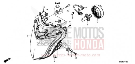 HEADLIGHT CB500FAE de 2014