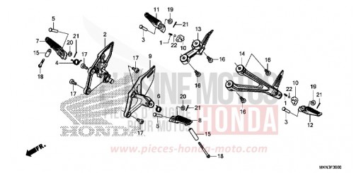 PEDANA CB650RAK di 2019