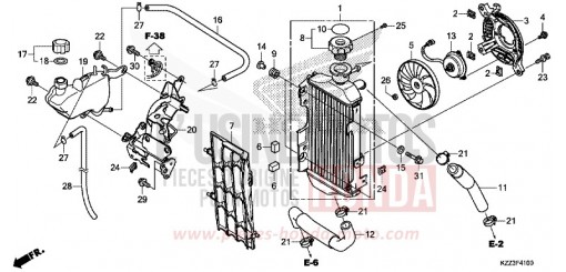RADIATOR CRF250LF de 2015