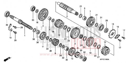 TRANSMISSION CBR125RS6 de 2006