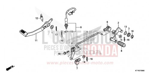 PEDAL CBR125RTF de 2015